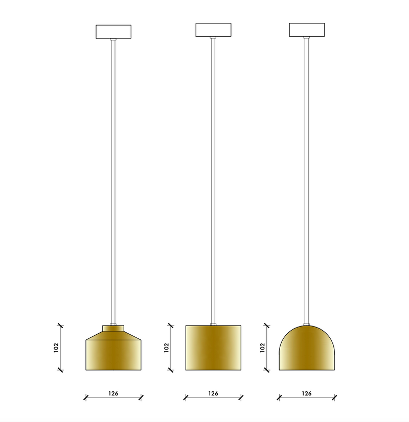 Brass Pendants Trio