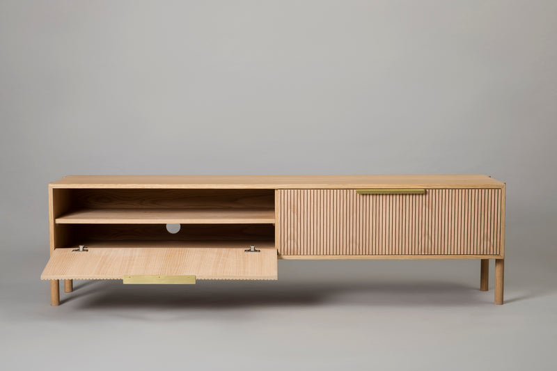 Leggy tv unit leggy consol unit tv unit great to use as a tv unit or console unit in a entrance or foyer. White oak and oak veneer unit. 
