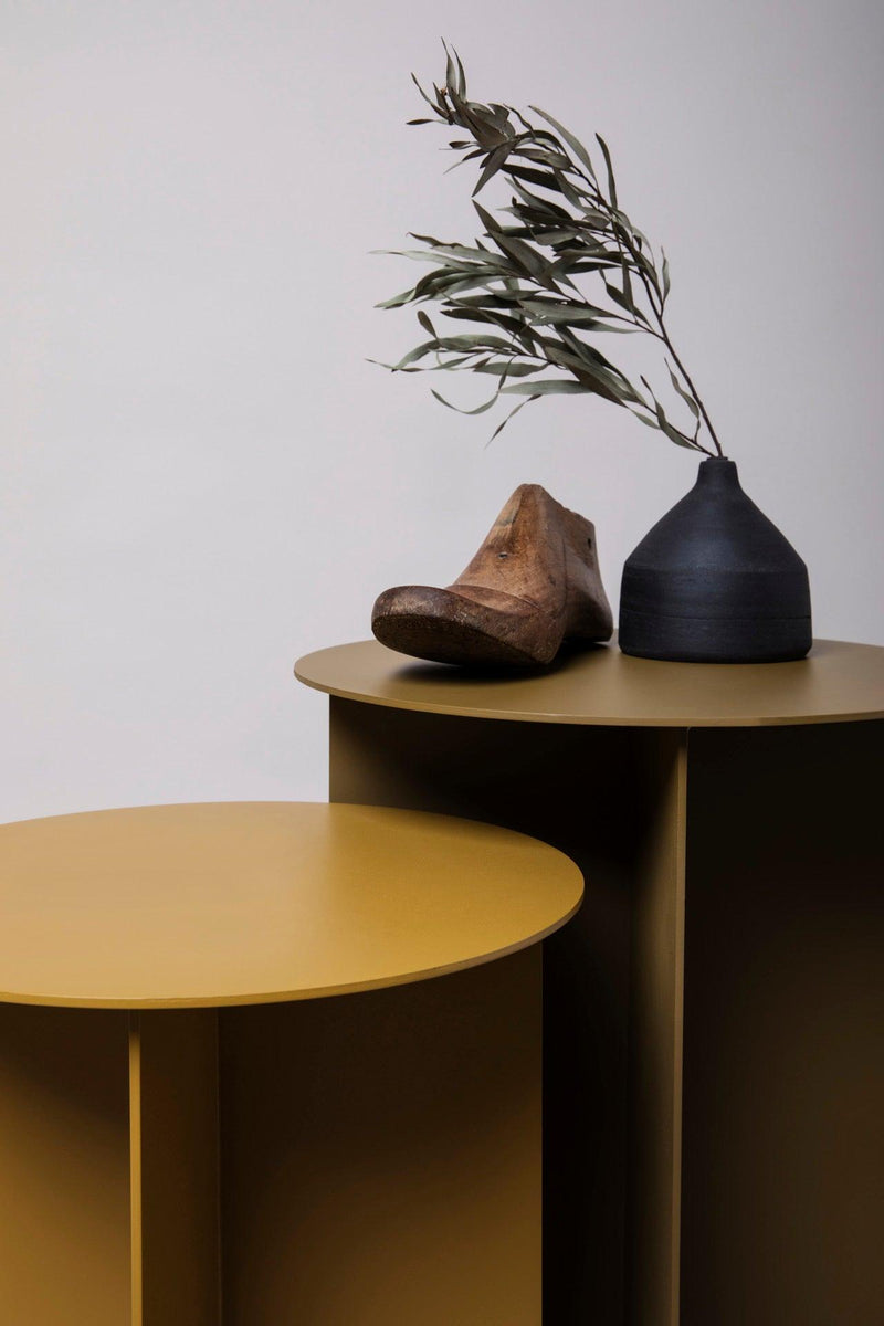 Designer steel side tables. nestinge side tables. occasional tables. side table. coloured nesting table. 